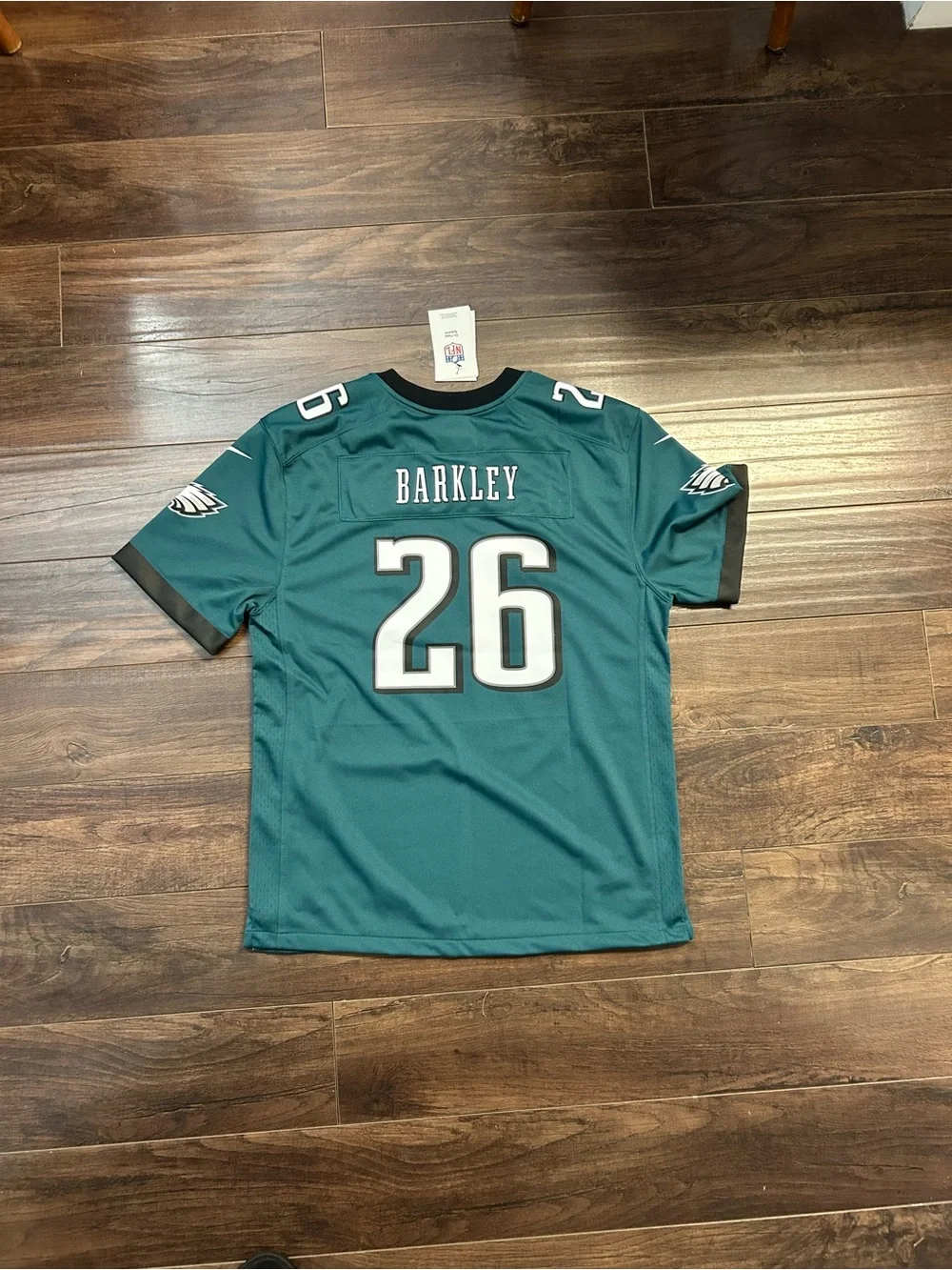 Nike Men's Saquon Barkley Philadelphia Eagles Football Jersey with Black Trim